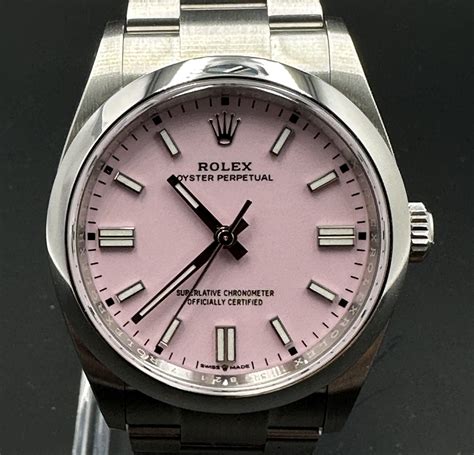 Rolex Oyster Perpetual Mm Cadran Rose Apdm