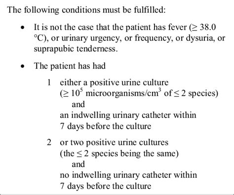 Definition of asymptomatic bacteriuria (UTI-C) | Download Scientific ...