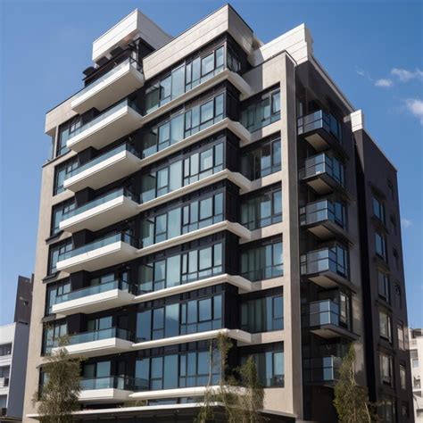 Un Edificio Con Balcones Y Un Letrero Que Dice El Nombre Foto Premium