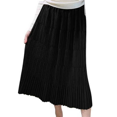 B91xz Short Skirts For Women Cotton Tiered A Line Pleated Maxi Skirt