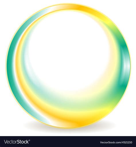 Turquoise And Yellow Blurred Round Logo Design Vector Image