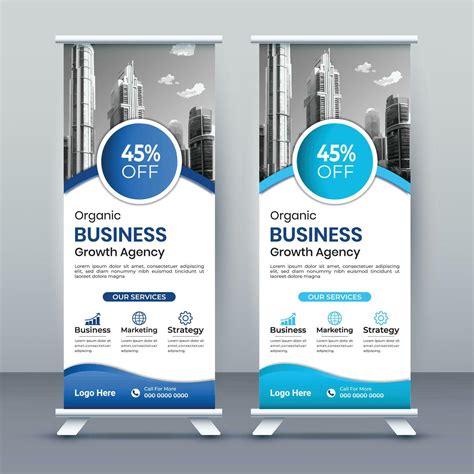 Business Vertical Banner Design Signboard Advertising Brochure Roll Up