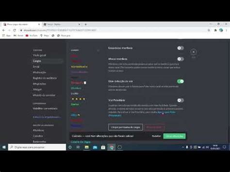 Como Criar Cargos No Seu Server Do Discord Youtube