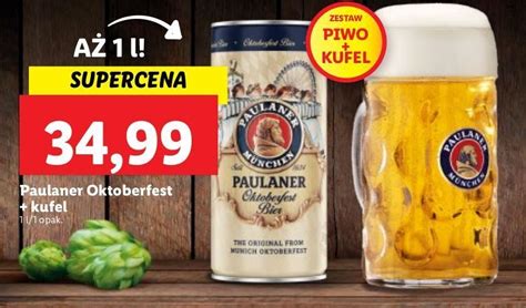 Promocja Piwo Kufel Paulaner Oktoberfest Bier Lidl