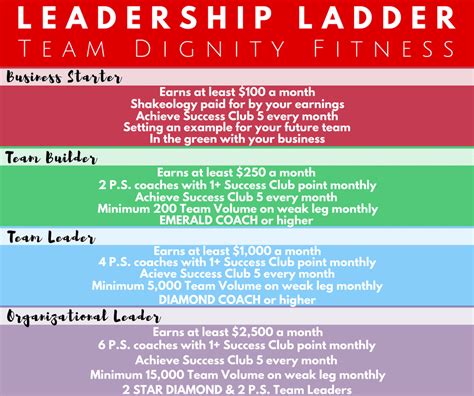 LEADERSHIP LADDER - Team Dignity Fitness