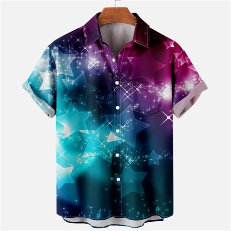 Herrnalise Patriotic Short Sleeve Button Up Shirts For Men