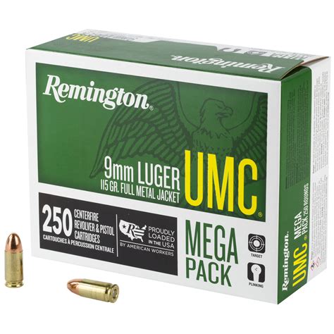 Remington 9mm Umc 115gr Fmj Mega Pack 23777 Bereli Inc