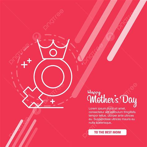 Happy Mother Day Vector Hd Png Images Happy Mother S Day Design With Red Background Mother