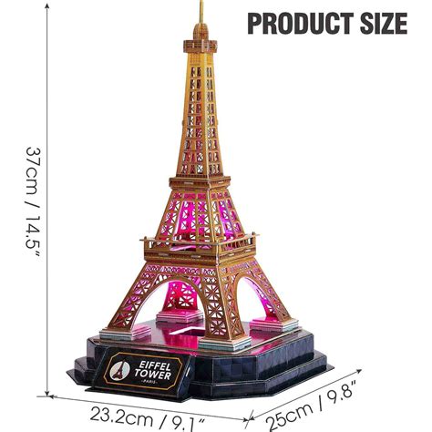 Puzzle D Cubic Fun Night Edition Turnul Eiffel Cu Led Piese