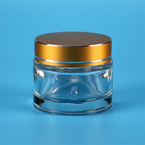 G Glass Jar With Gold Line Cap Oud Bottle Cosmetic Glass Packaging