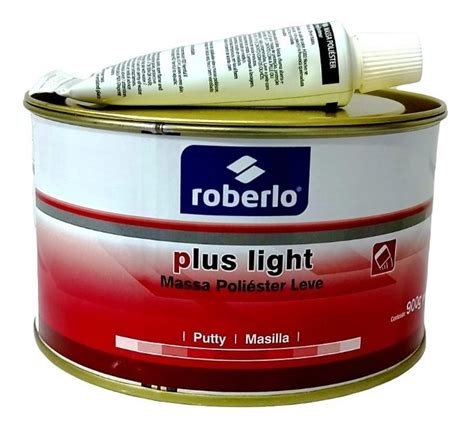 Massa Poliester Roberlo Plus Light Caixa C 8 Unidades 900 Gr