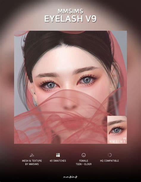 S4CC MMSIMS Eyelash V9 Sims 4 Cc Makeup Eyelashes Sims 4 Cc Eyes