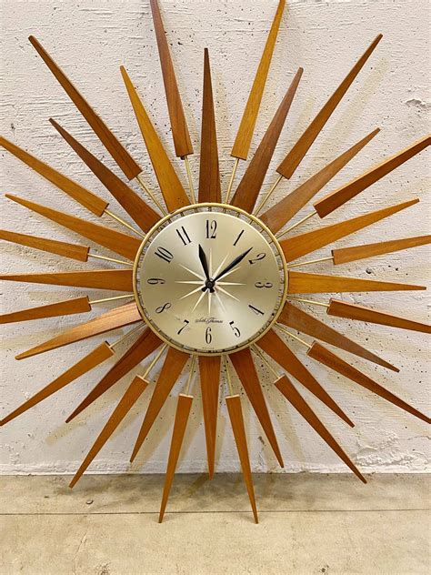 Seth Thomas Sunburst Wall Clock D Frame