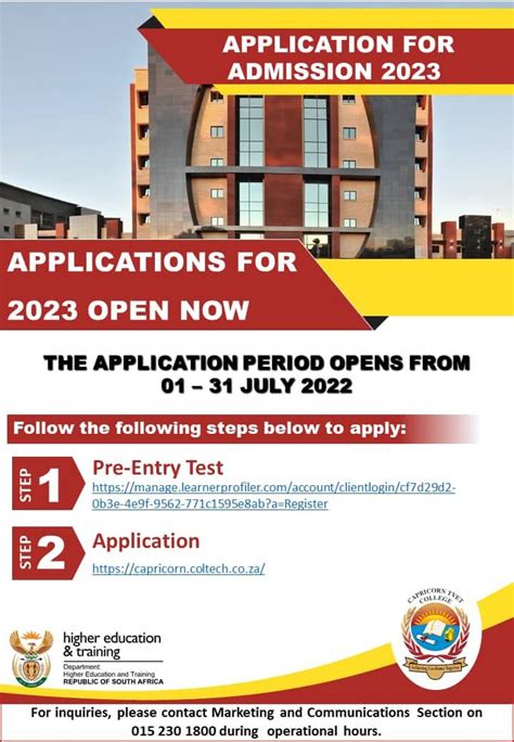 Capricorn Tvet College Online Application 2023 All The Details