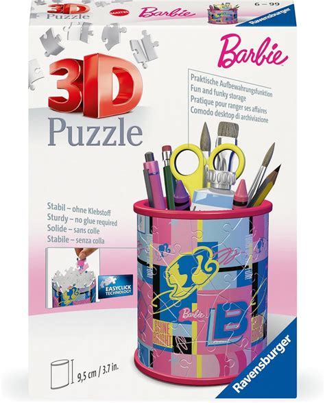 Ravensburger 3D Puzzle 11585 Utensilo Barbie Stiftehalter für