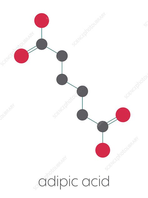 Adipic Acid Molecule Illustration Stock Image F Science