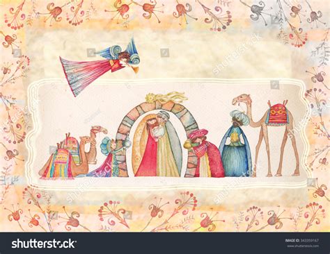 Christmas Nativity Scene Jesus Mary Joseph 库存插图 343359167 Shutterstock