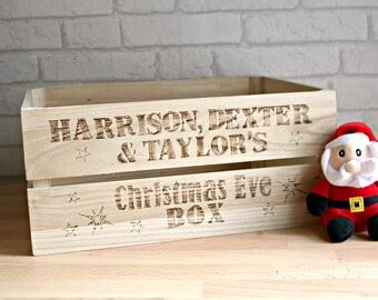 Handmade Christmas Eve Box Crate Personalised With Any Name Etsy UK