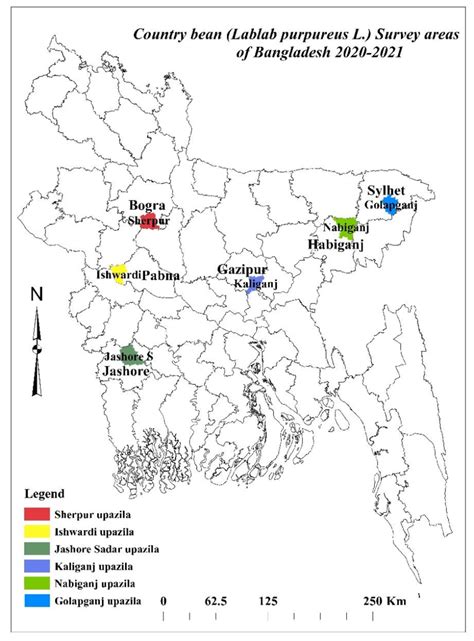 Surveyed Upazilas Sub Districts Across Six Districts Of Bangladesh