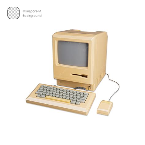 Premium PSD | World's first computer old vintage desktop computer with ...