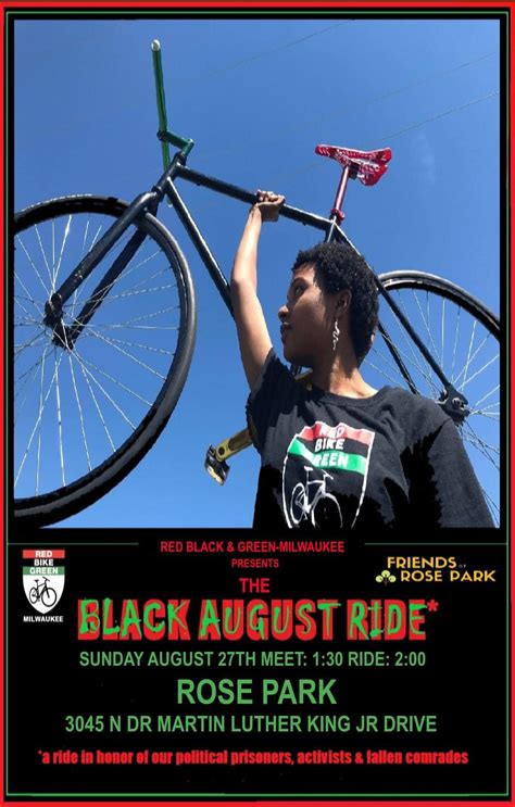 Milwaukee, August 27, 2023: Black August Bike Ride! | Wisconsin Bail ...