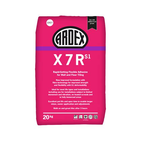 ARDEX X 7 R S1 Flexible Rapid Set Tile Adhesive