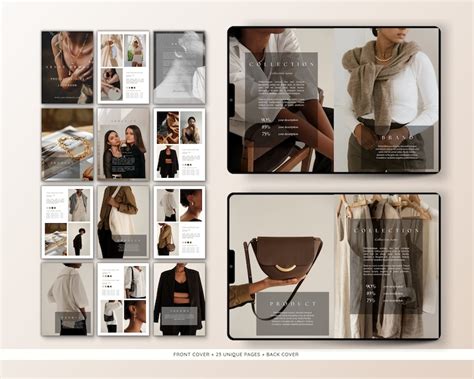 Magazine Lookbook Template For Canva Editable Digital Or Etsy