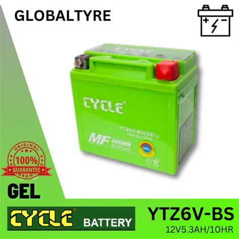 CYCLE YTZ6V BS GEL BATTERY YTZ7S YTZ6 YTZ7 YTZ7V RS150 RSX150 RS150R