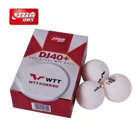 Pelota De Ping Pong DHS DJ40 3 Estrelas Color Blanco En Caja De 6