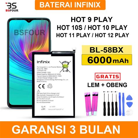 Jual BATERAI BATRE INFINIX BL 58BX HOT 10S HOT9 PLAY HOT10 PLAY HOT 11 PLAY HOT 12