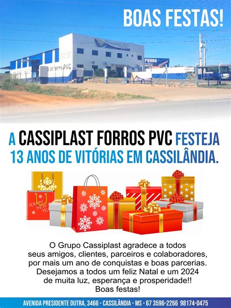 Cassilândia Urgente Natal 2023 Cassiplast Forros PVC