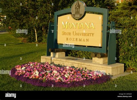 Ajd57025 Bozeman Mt Montana Montana State University Entrance Sign