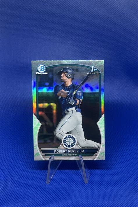 Robert Perez Jr Bowman Chrome Prospect St Lunar Glow Refractor