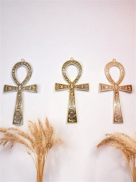 Egyptian Ankh Keys Of Life Hieroglyphics Symbols Hand Carved Ebay