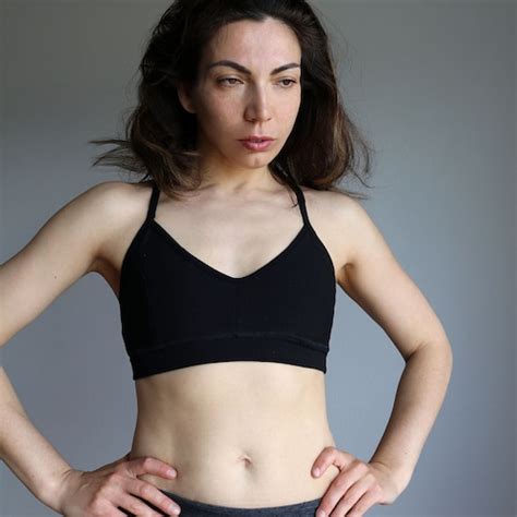 Gray Organic Cotton Bralette Natural Wireless Bra Etsy