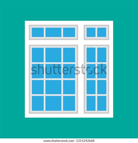 Window Glass Front View Architecture Vector Stock Vector Royalty Free