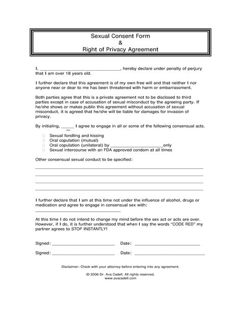 Consent Contract Template