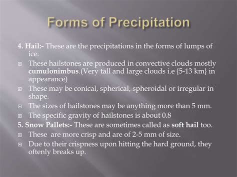 Precipitation, types and their different forms. | PPT