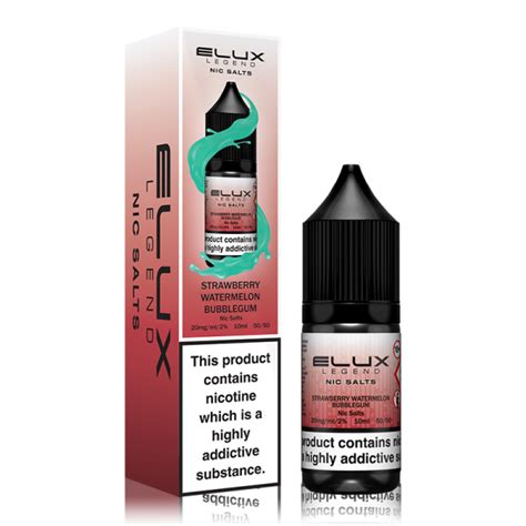 Strawberry Watermelon Bubblegum By Elux Legend Ml Salts Evolution