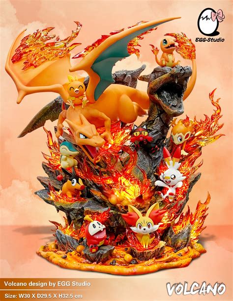 Egg Studio Pokemon Volcano Design Gk Resin Statue Preorder Toy Okoku