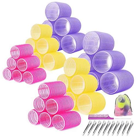 OEIEZ 55 Pcs Hair Rollers Value Pack Self Grip Hair Rollers For Long