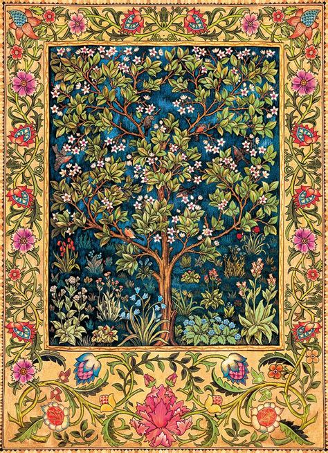 Eurographics Puzzles Tree Of Life Tapestry By William Morris