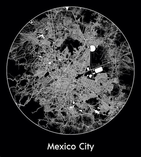 Premium Vector | City Map North America Mexico Mexico City vector ...