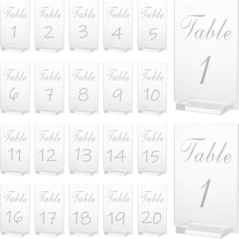 Amazon Uniqooo Pack Clear Acrylic Sign Acrylic Wedding Table