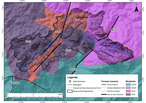 Modelados Padrões De Forma De Relevo Do Mapeamento Geomorfológico