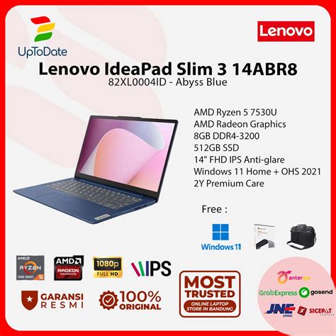 Jual Lenovo Ideapad Slim 3 14abr8 04id Ryzen 5 7530u 8gb 512gb 14 W11