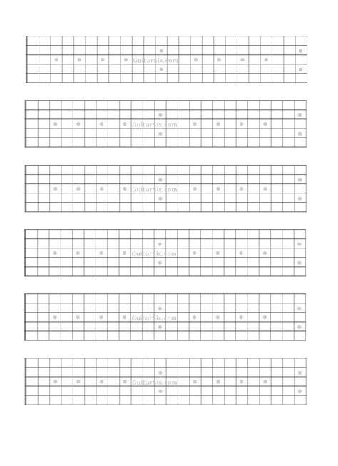 Guitar Fretboard Paper Free Printable