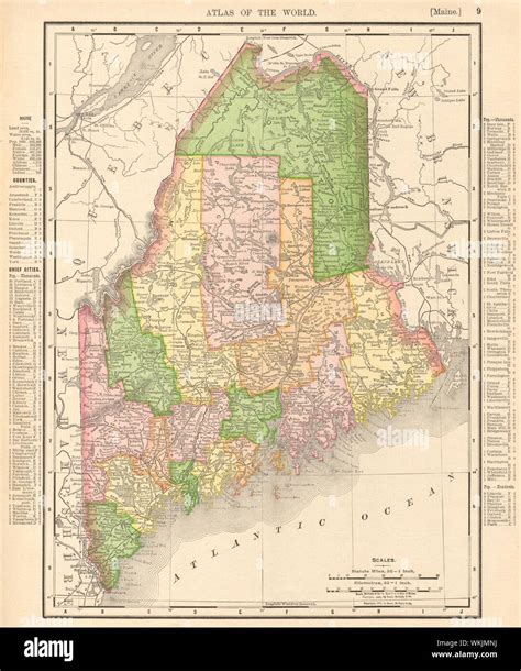 Mapa De Los Condados Del Estado De Maine Rand Mcnally Plan