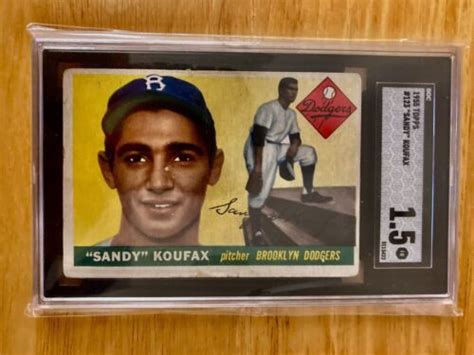 1955 Topps #123 Sandy Koufax RC SGC 1.5 FR Brooklyn Dodgers Rookie Card ...