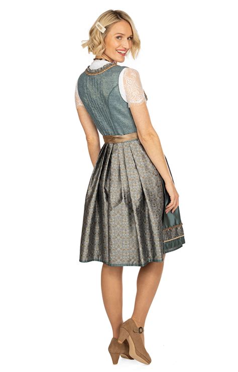 Kr Ger Dirndl Midi Dirndl Tlg Cm Alegra Beige Blau Bestellen